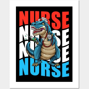 Nurse RN T-Rex Posters and Art